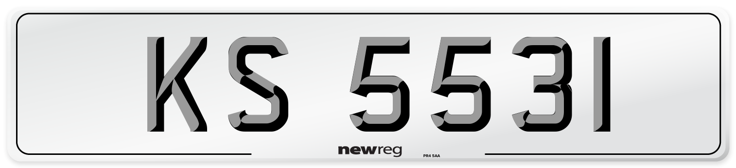 KS 5531 Number Plate from New Reg